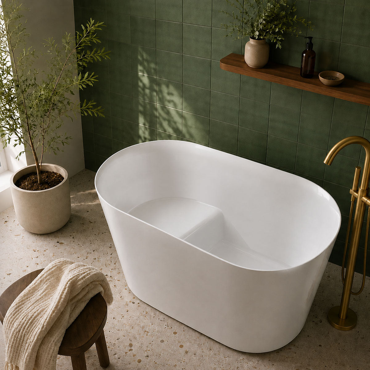 Badekar Tenfors Aspen 1100 Hvid