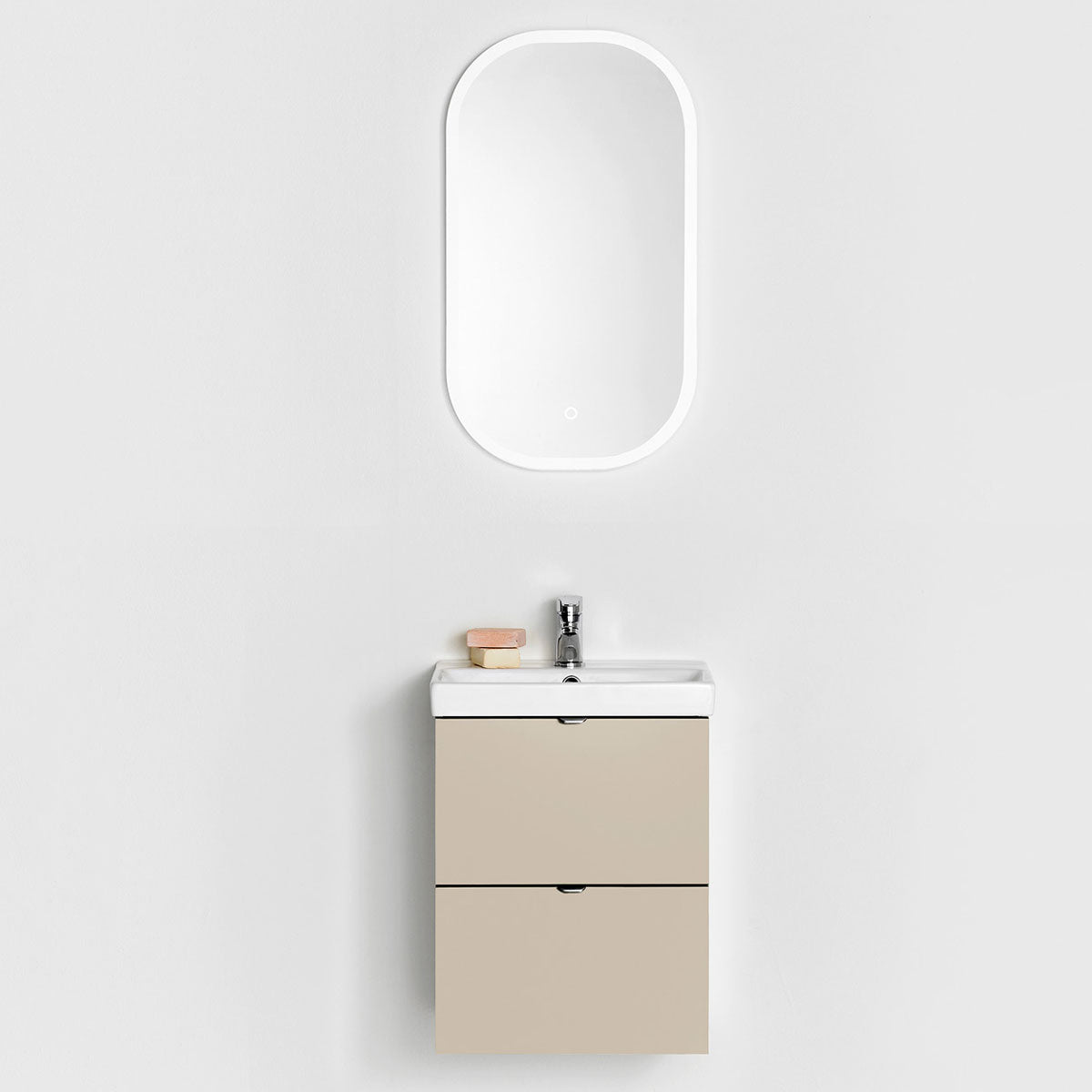 Underskab Hafa Neat Skuffer med Håndvask Beige 42 cm
