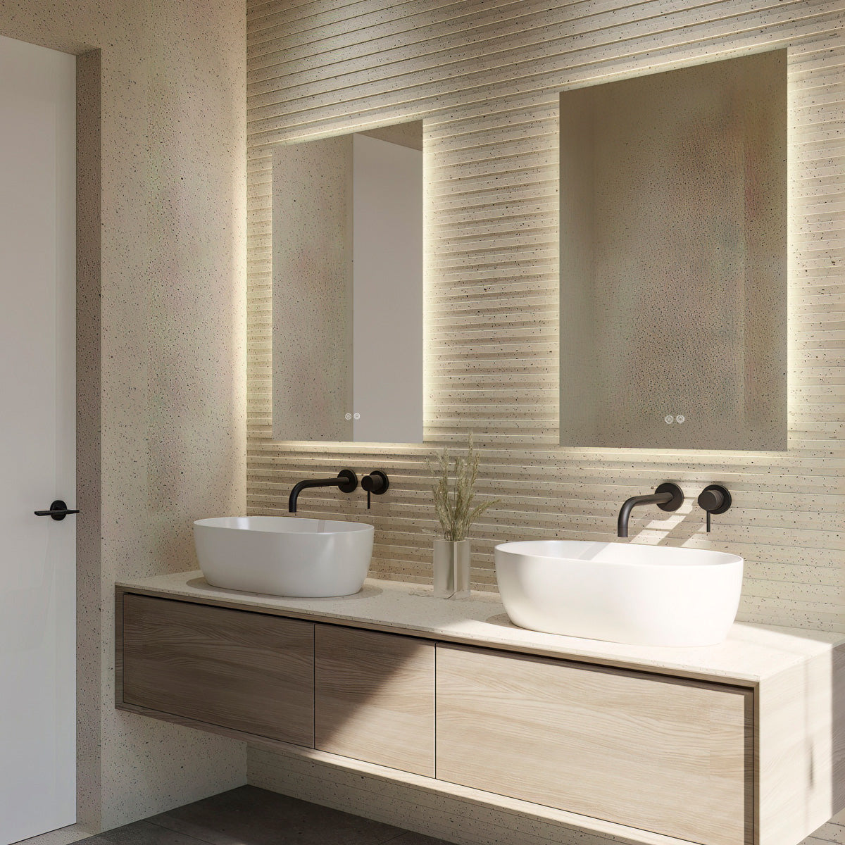 Badeværelsesspejl Dugfri LED 60x80 cm Tenfors Verona