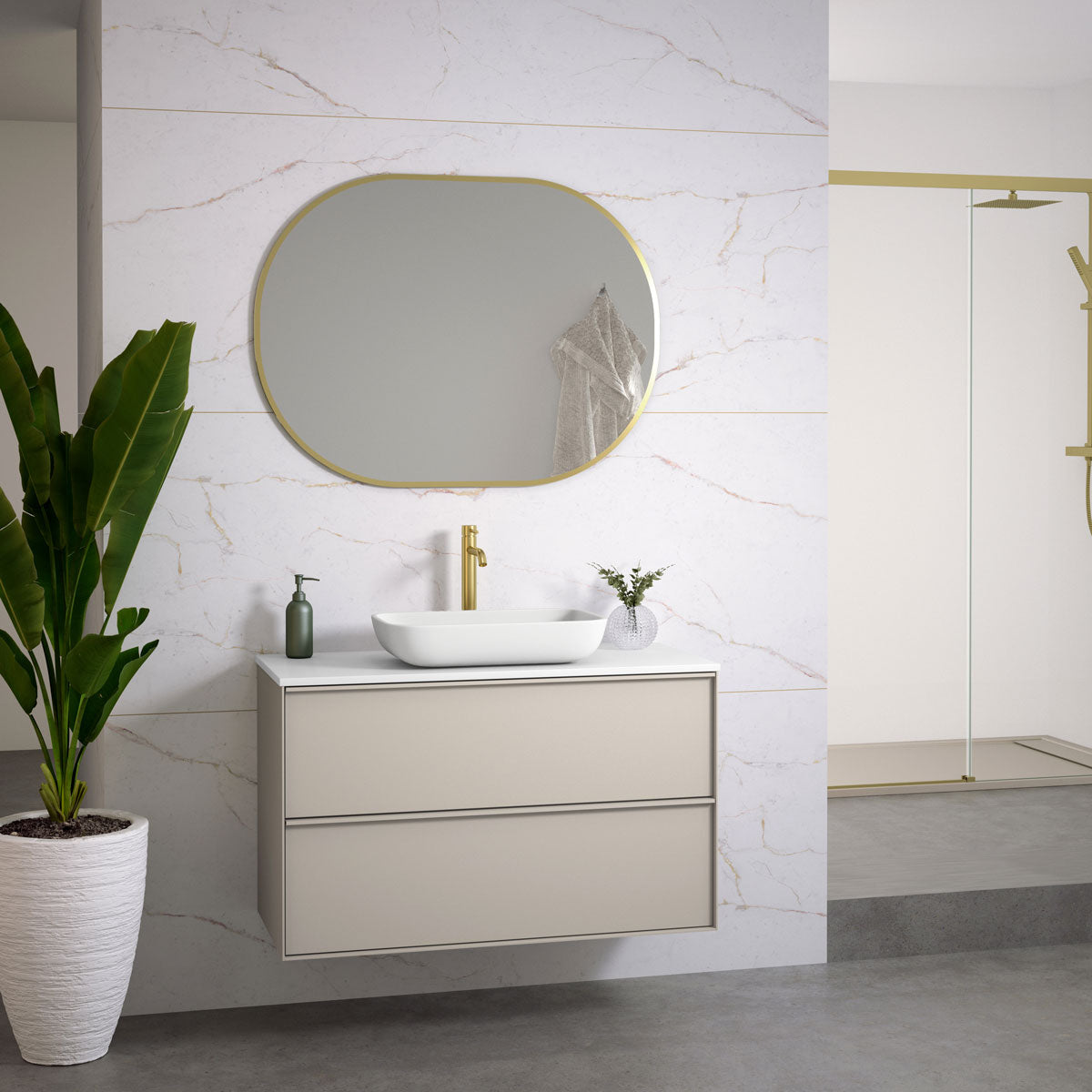 Bordplade Tenfors 100x45 cm Hvid Mat