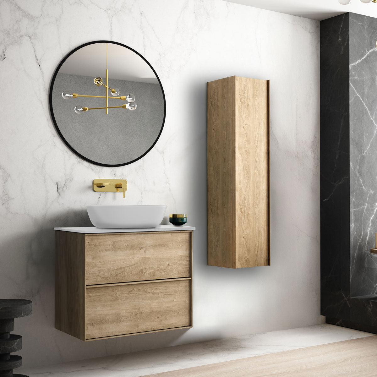 Bordplade Tenfors 80x45 cm Hvid Mat