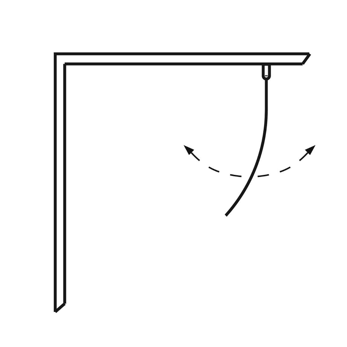 Brusedør Hafa Igloo Pro Buet 80 Klart glas Sort