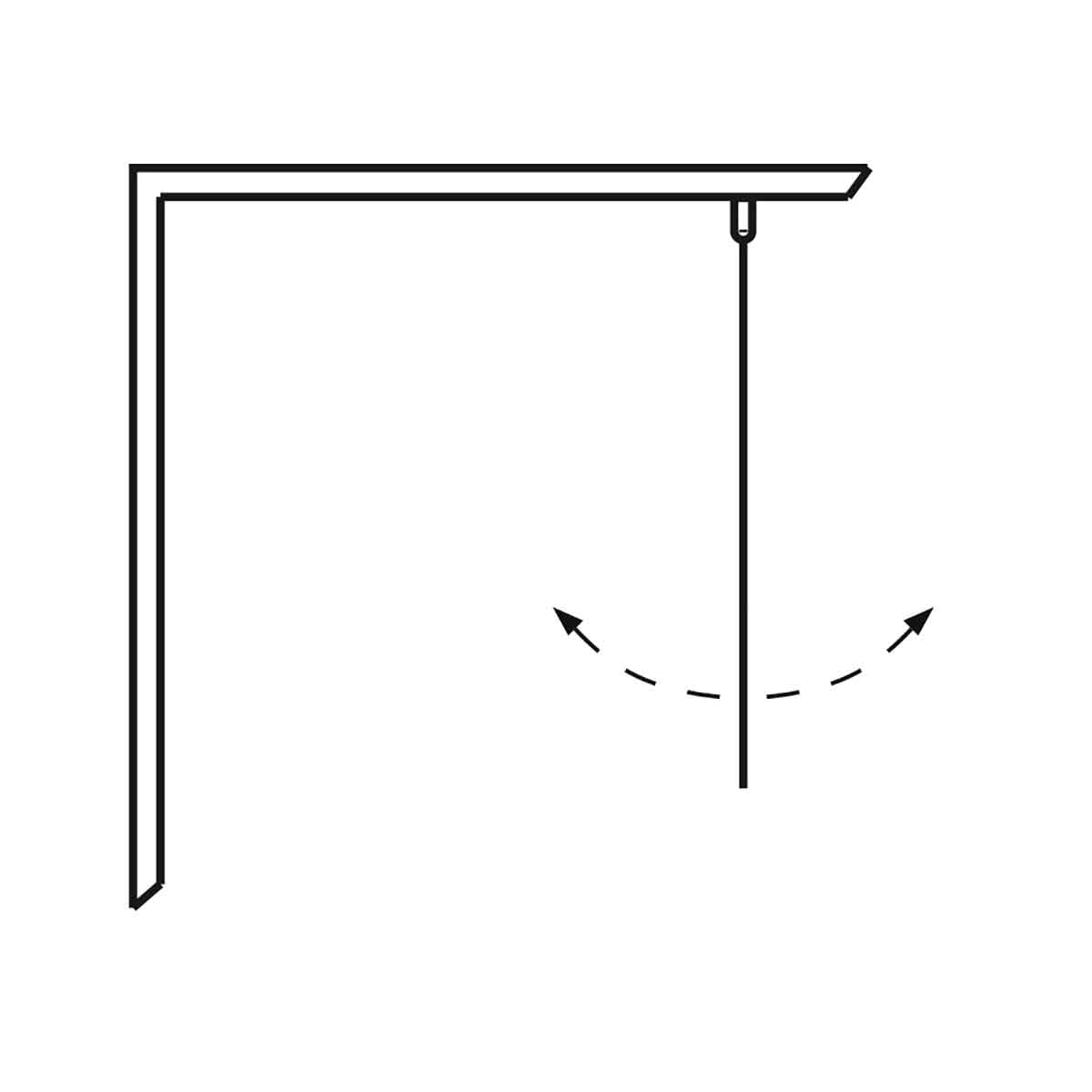 Brusedør Hafa Igloo Pro Lige 100 Klart glas Aluminium