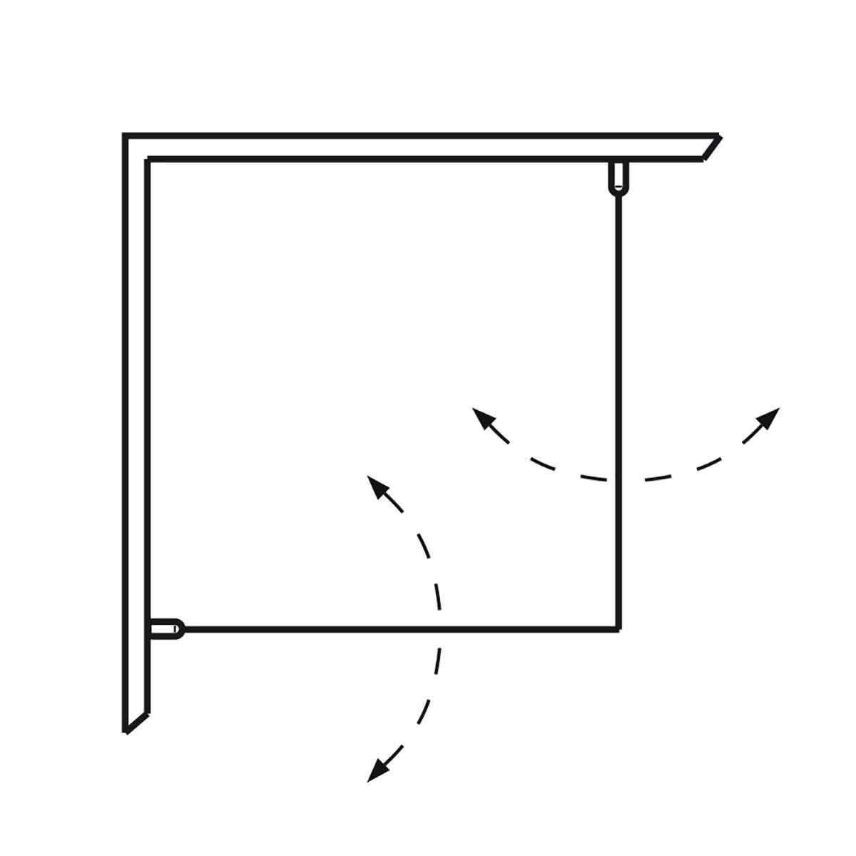 Brusehjørne Hafa Igloo Pro Lige 80x90 Klart glass Aluminium