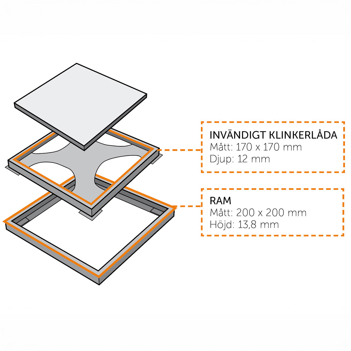 Gulvrist Tile In Frame 200 Sort