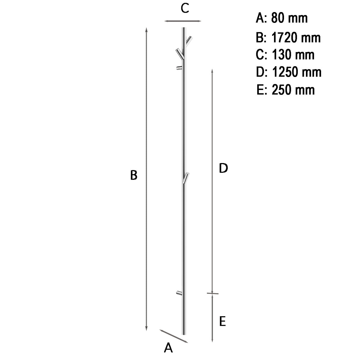 Håndklædeholder Vertikal Smedbo Outline Rustfri Poleret