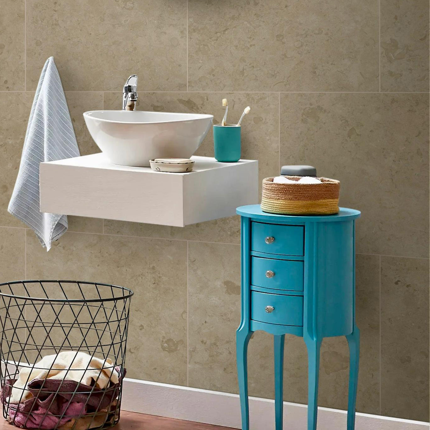 Klinker Jura Kalksten Taupe Mat 60x60