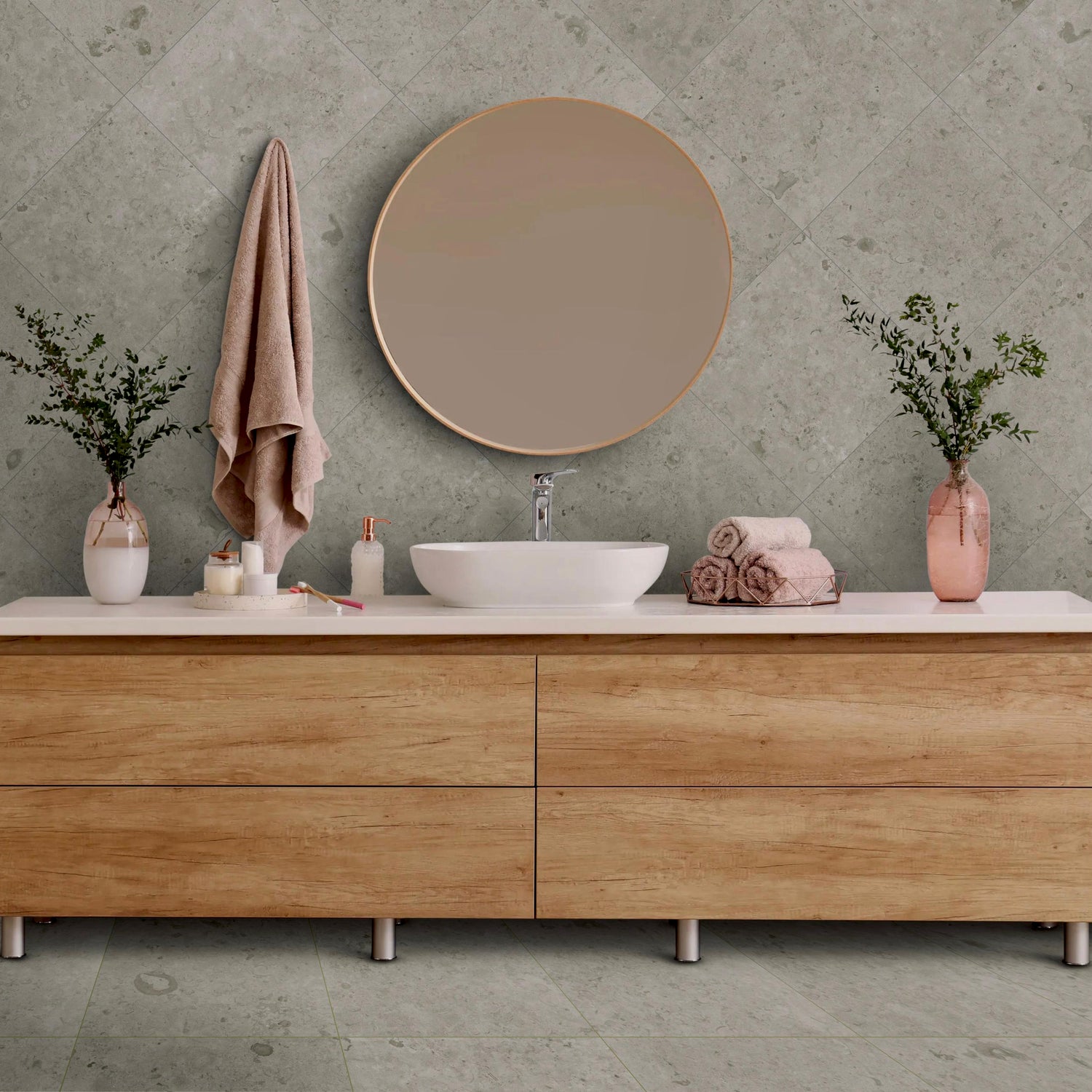 Klinker Jura Kalksten Gris Mat 60x60
