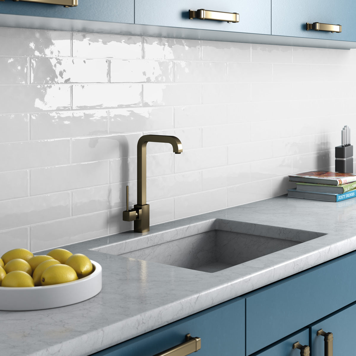 Prøve Vægflise Casita White Blank 7,5x30