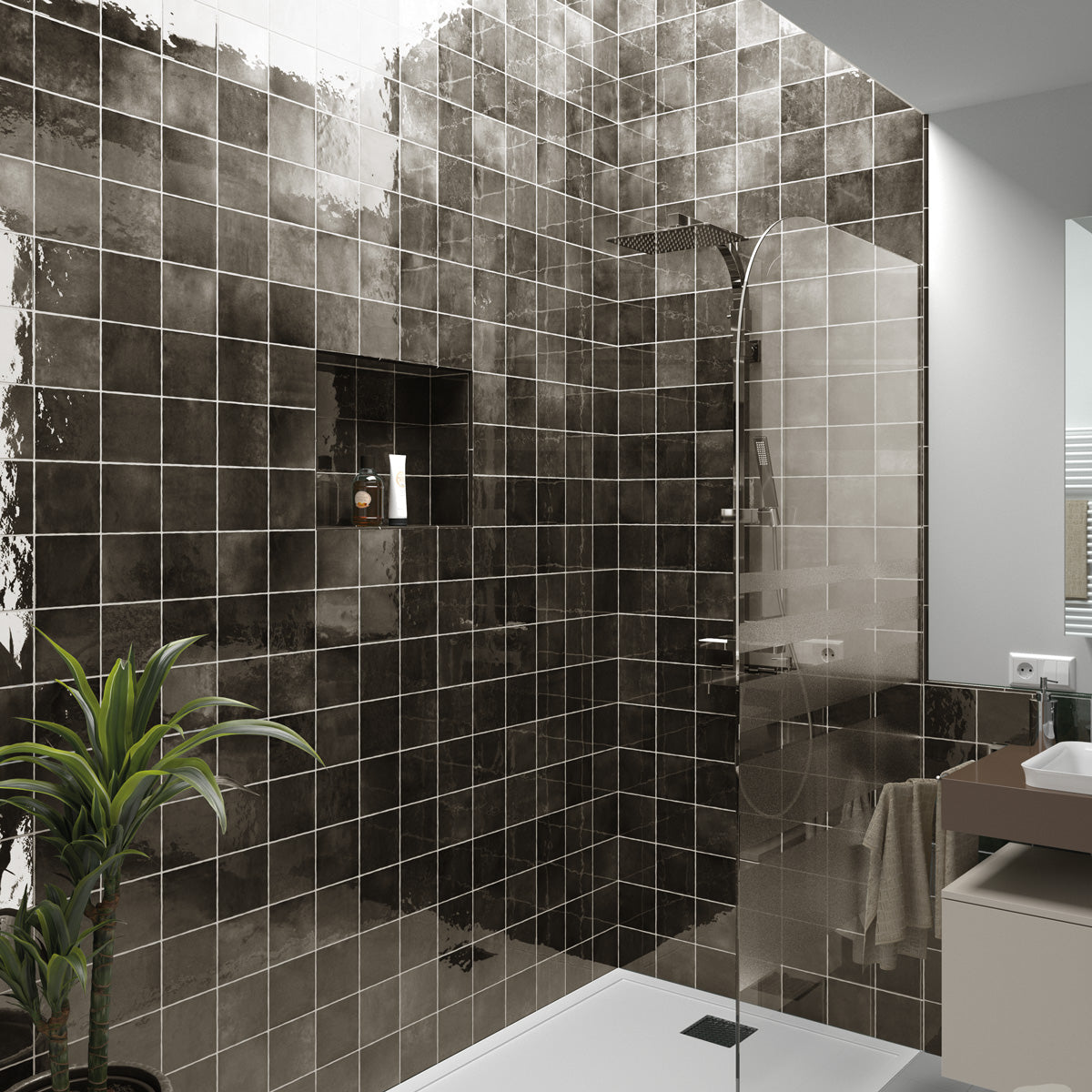 Provbit Kakel Creativa Graphite Blank 13,2x13,2