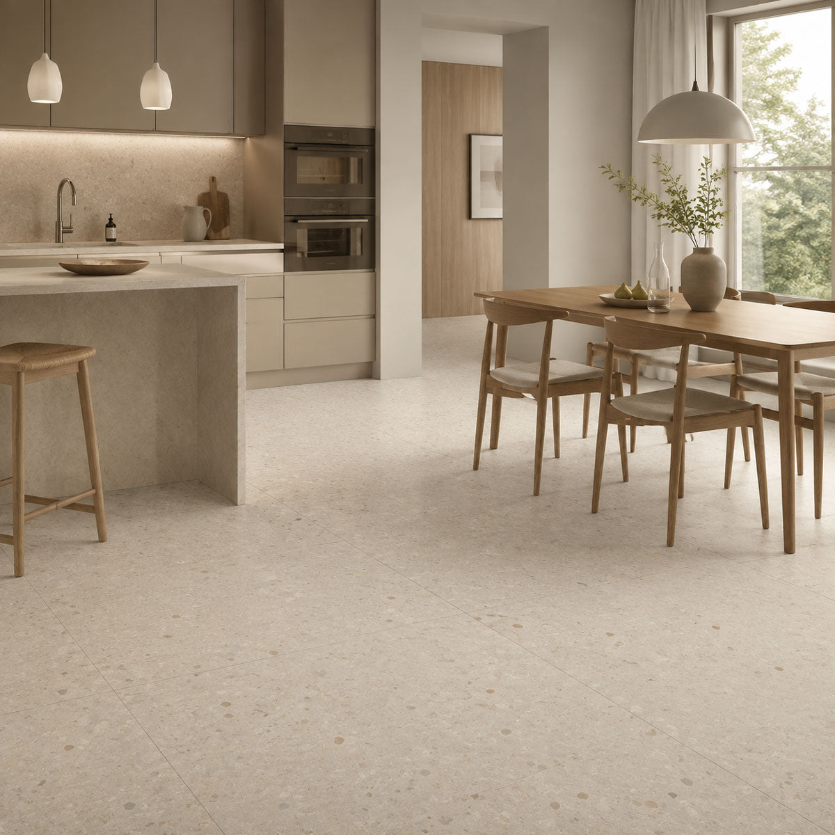 Klinker Oikos Terrazzo Beige Mat 100x100