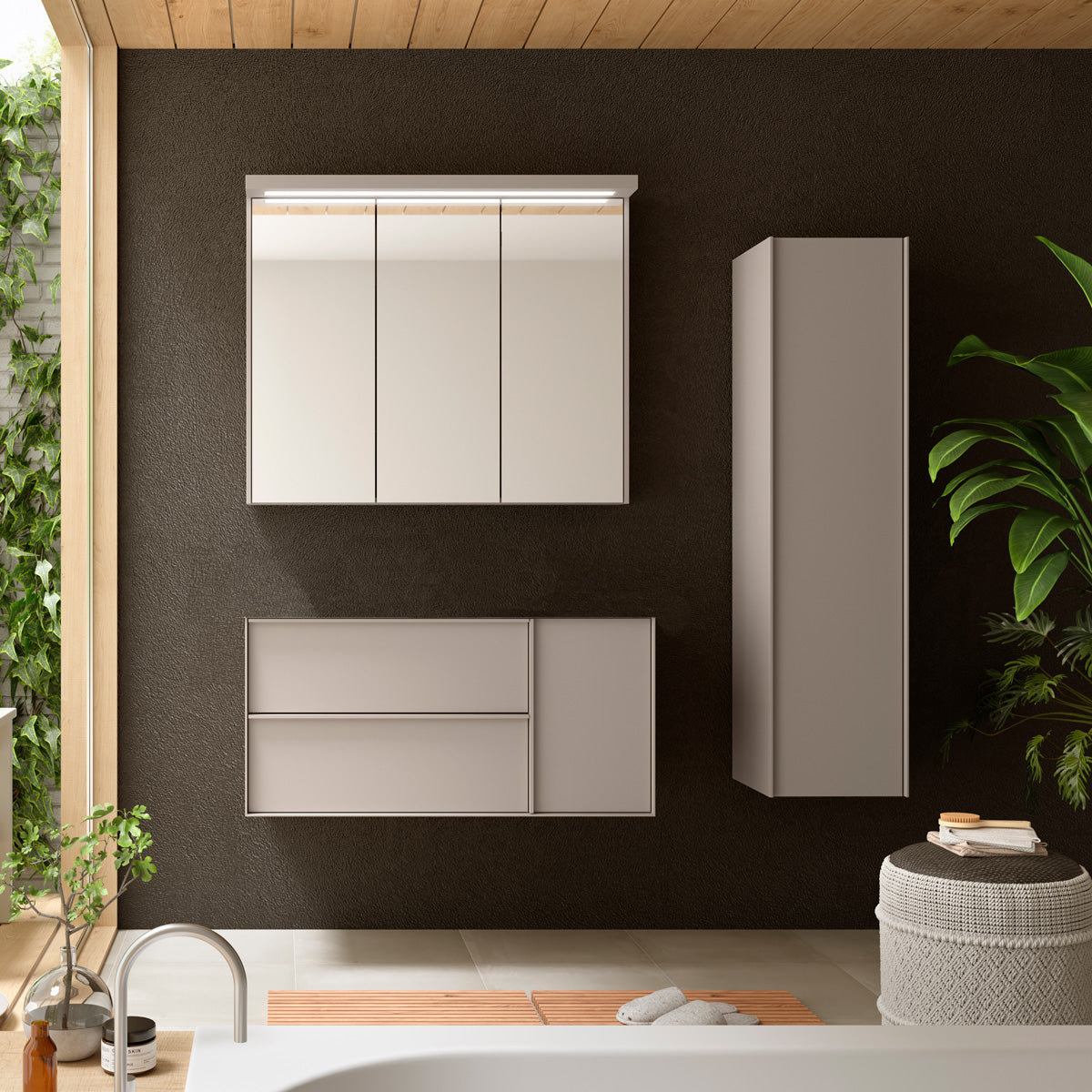 Kommode 100 cm Tenfors Norell Beige Mink