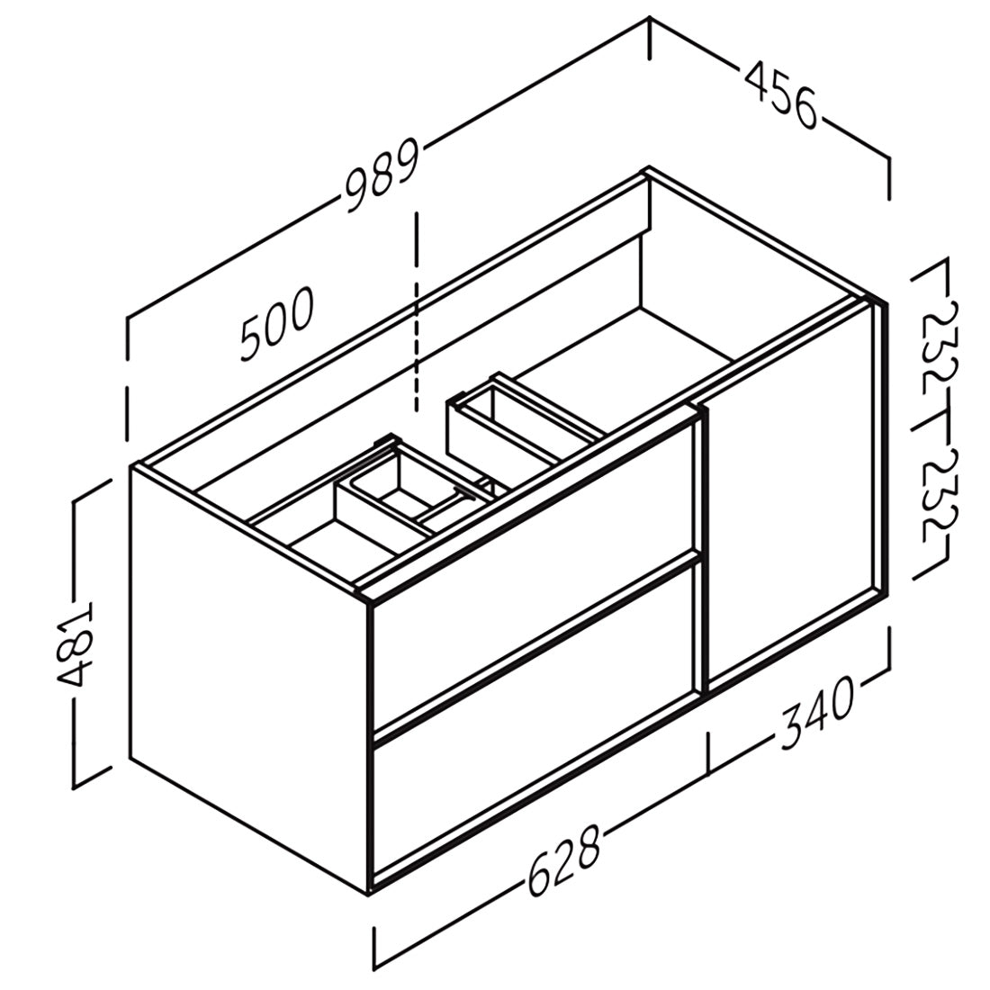 Kommode 100 cm Tenfors Norell Valnød