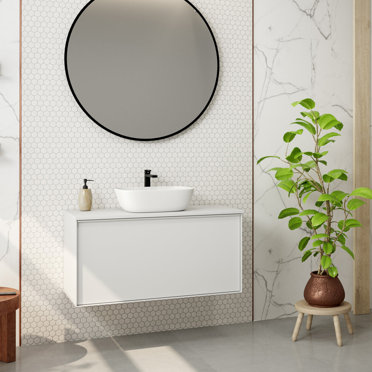 Provbit Kommod 100 cm Tenfors Rosendal Vit Matt