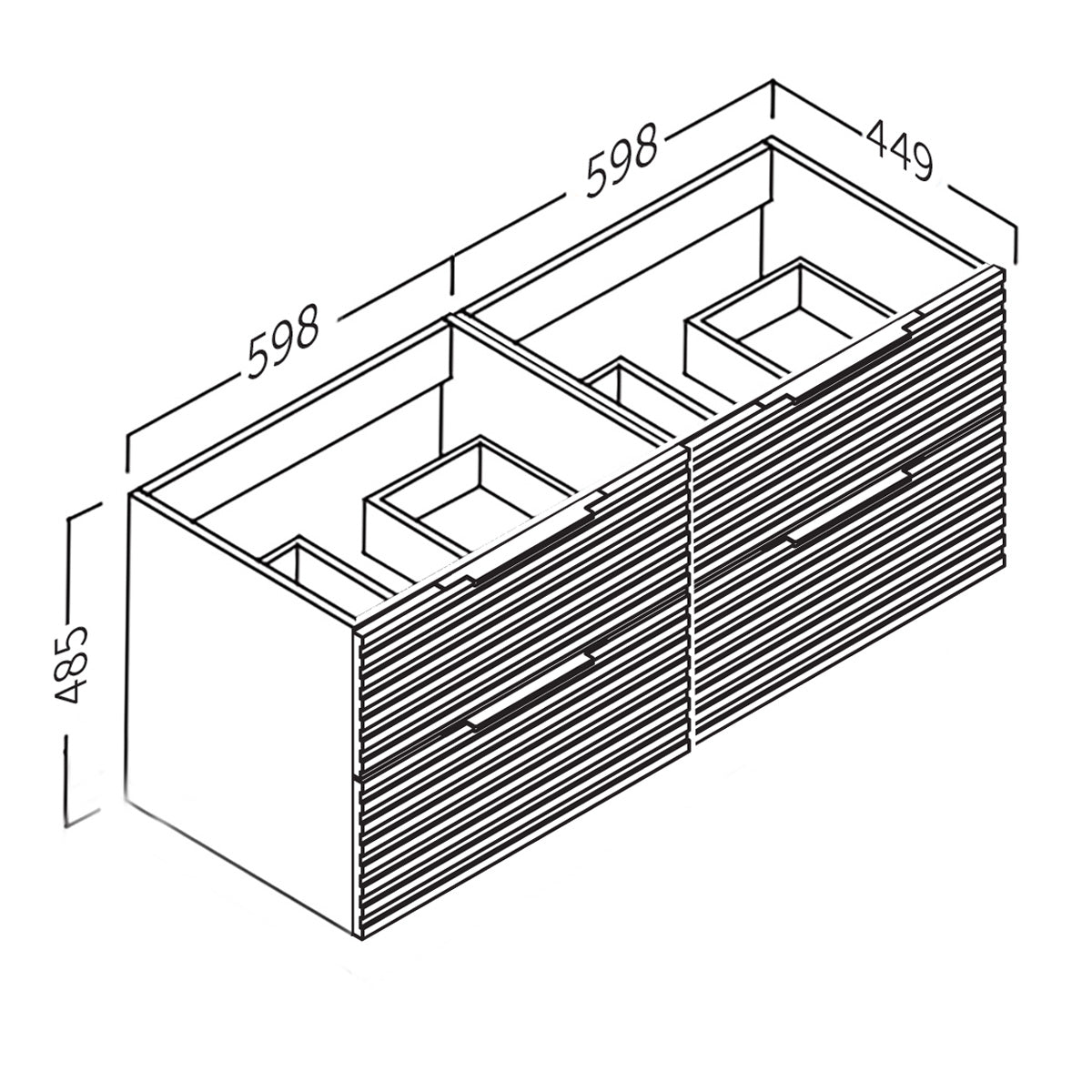 Kommode 120 cm Tenfors Stilja Valnød 4 skuffer