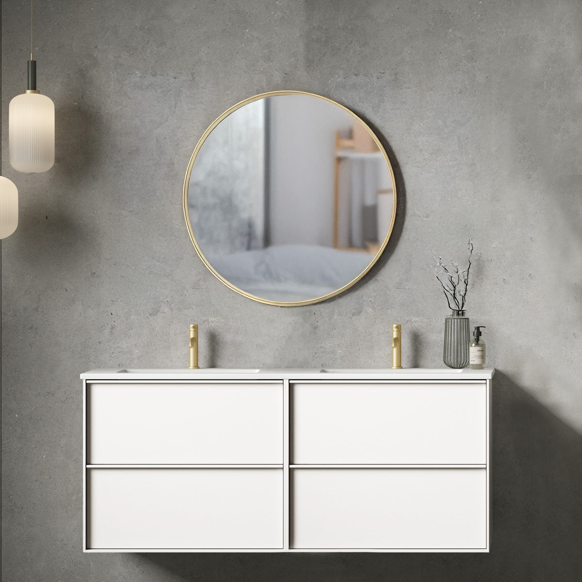 Prøve Kommode 120 cm Tenfors Nordlig Vit Mat 4 skuffer