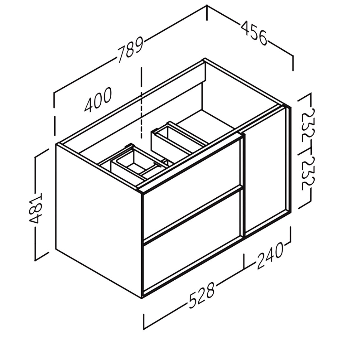 Kommode 80 cm Tenfors Norell Beige Mink