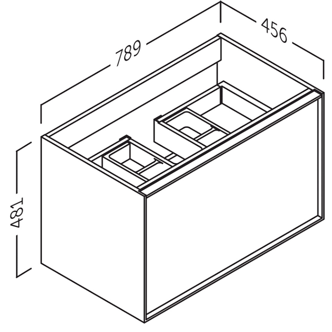 Kommode 80 cm Tenfors Rosendal Hvid Mat