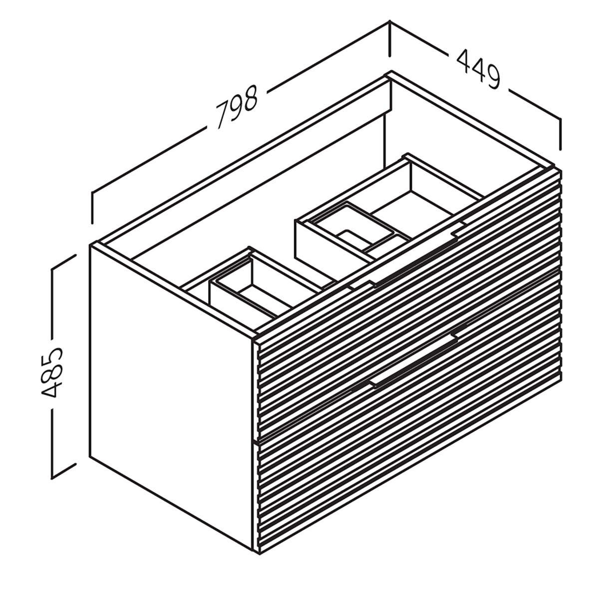 Kommode 80 cm Tenfors Stilja Valnød