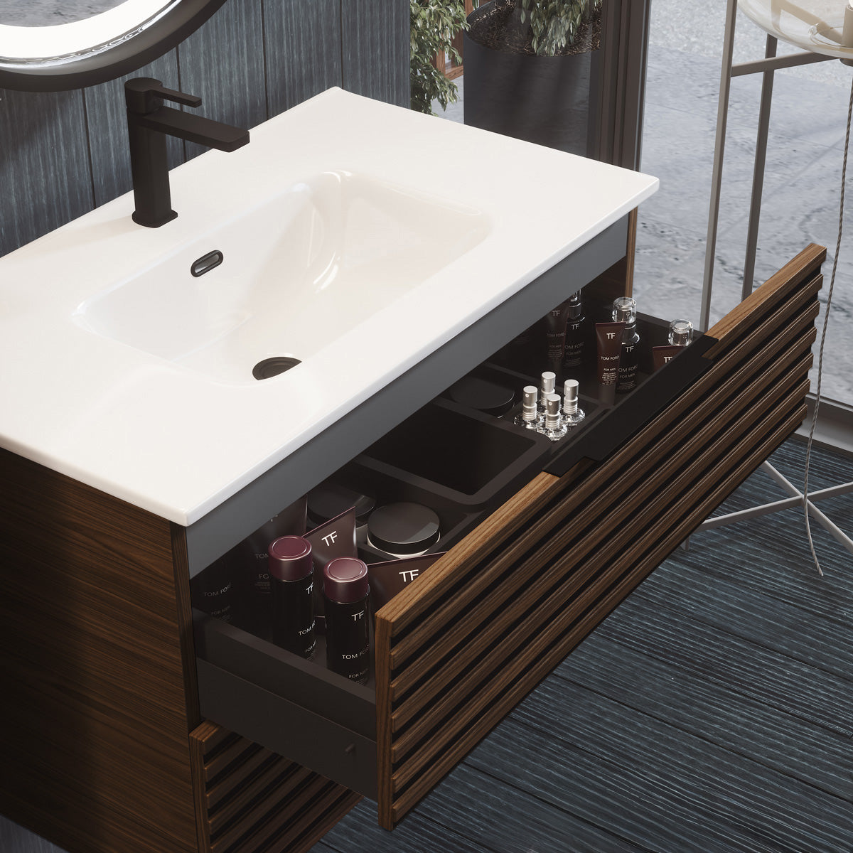 Kommode 120 cm Tenfors Stilja Valnød 4 skuffer