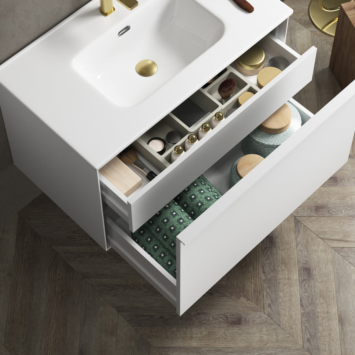 Kommode 60 cm Tenfors Rosendal Hvid Mat