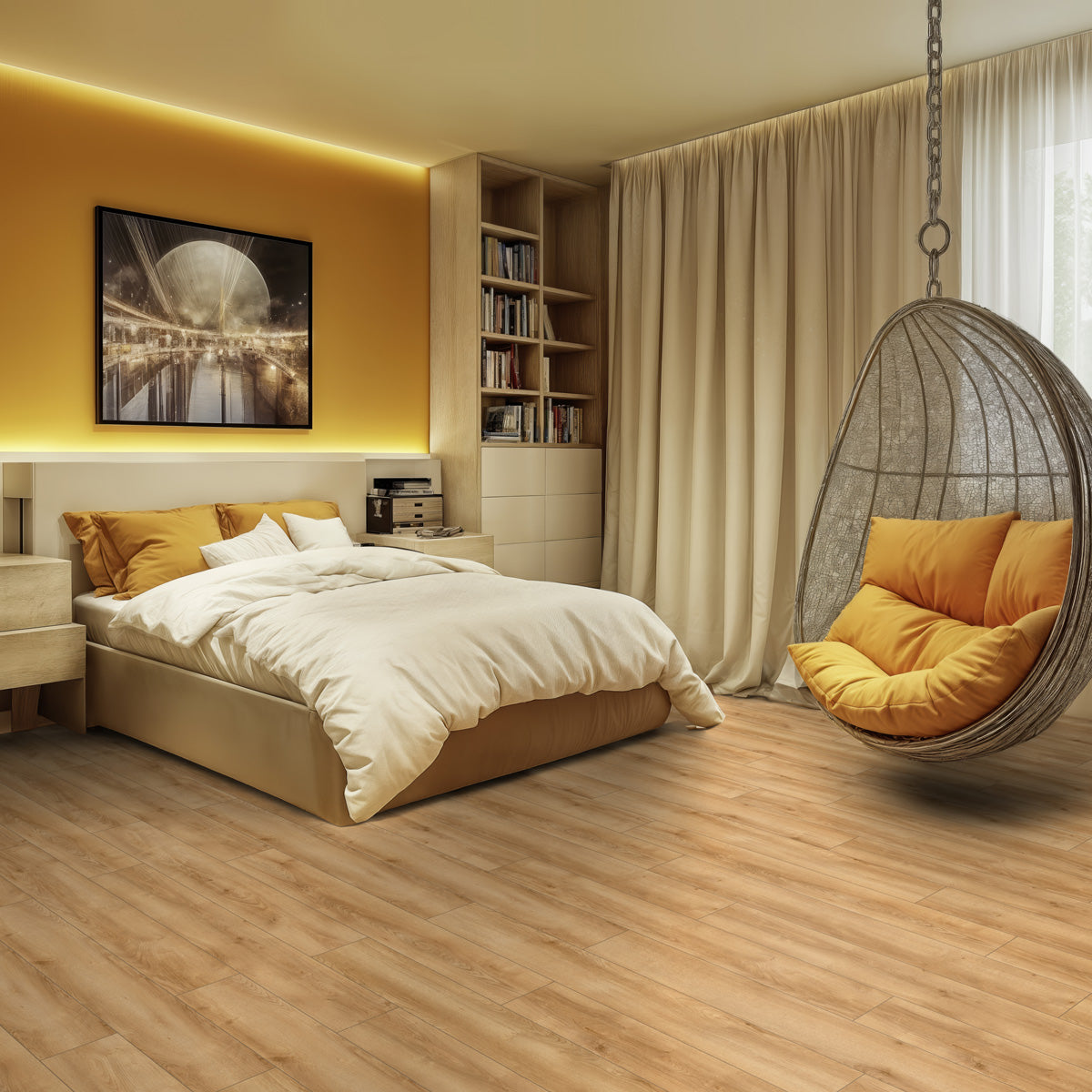 Prøve Laminatgulv Oak Brown 8 mm, 1-stav