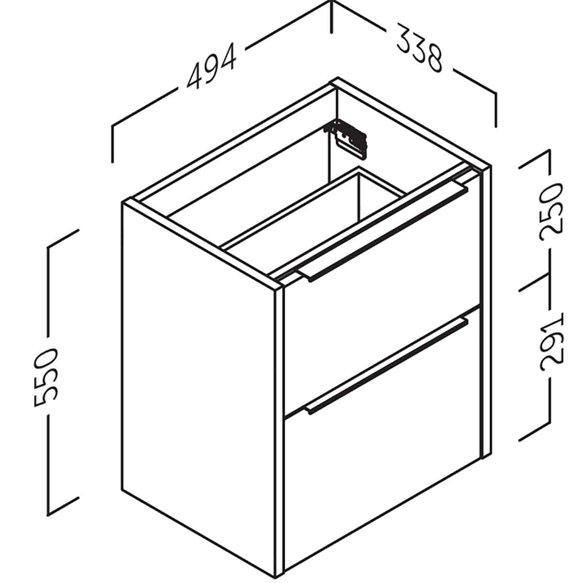 Badeværelsesmøbel Sæt Tenfors Smidig 50 cm Beige Mink