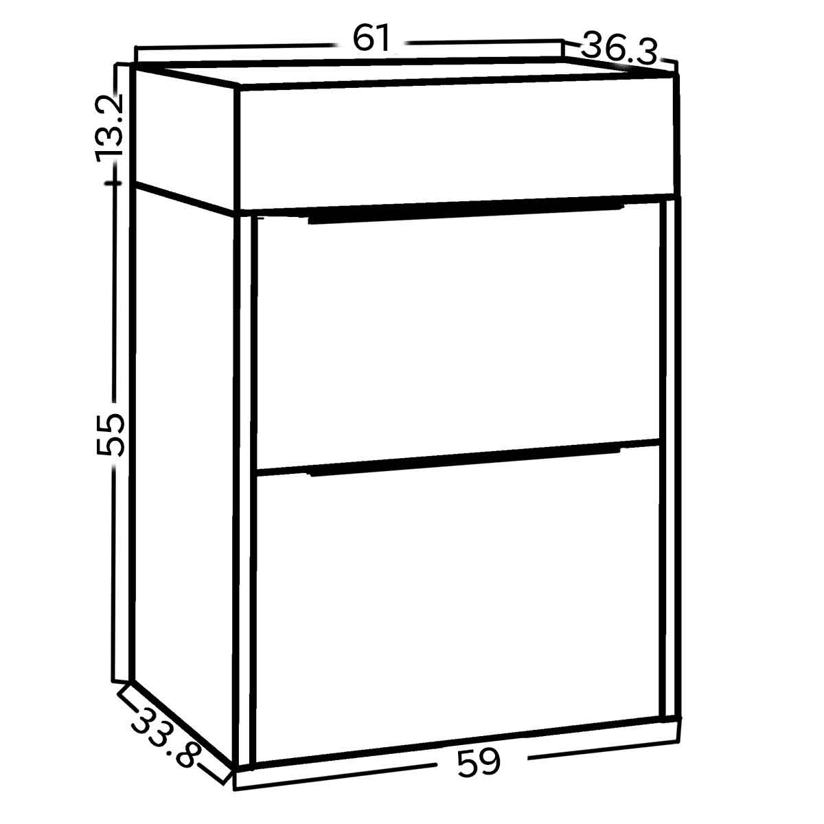 Badeværelsesmøbel Sæt Tenfors Smidig 60 cm Hvid Blank