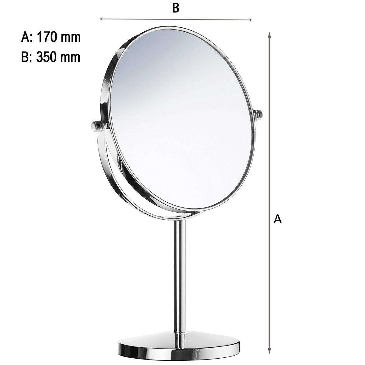 Makeupspejl Smedbo Glow Fritstående Krom Blank