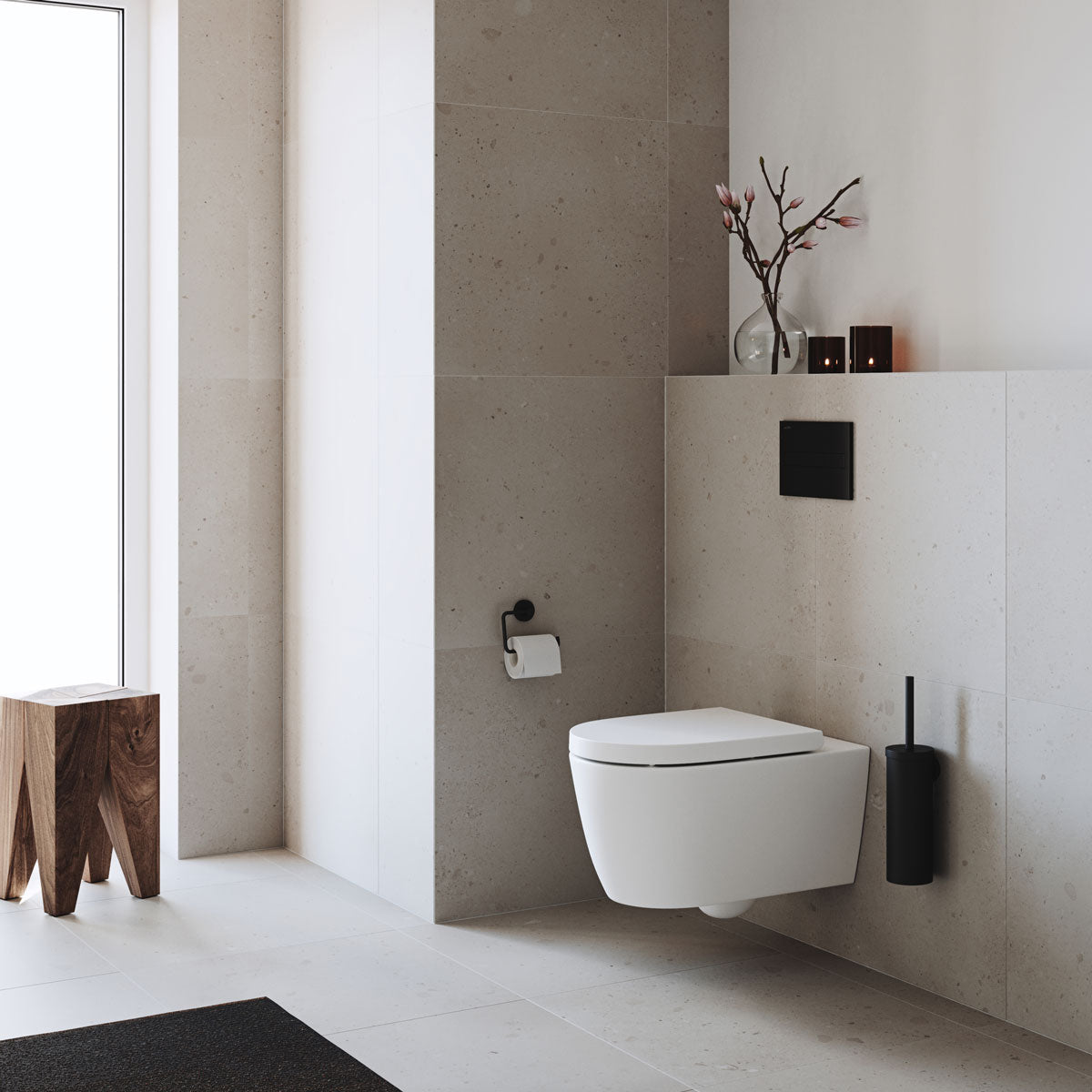 Toiletpapirholder Smedbo Home Sort Mat