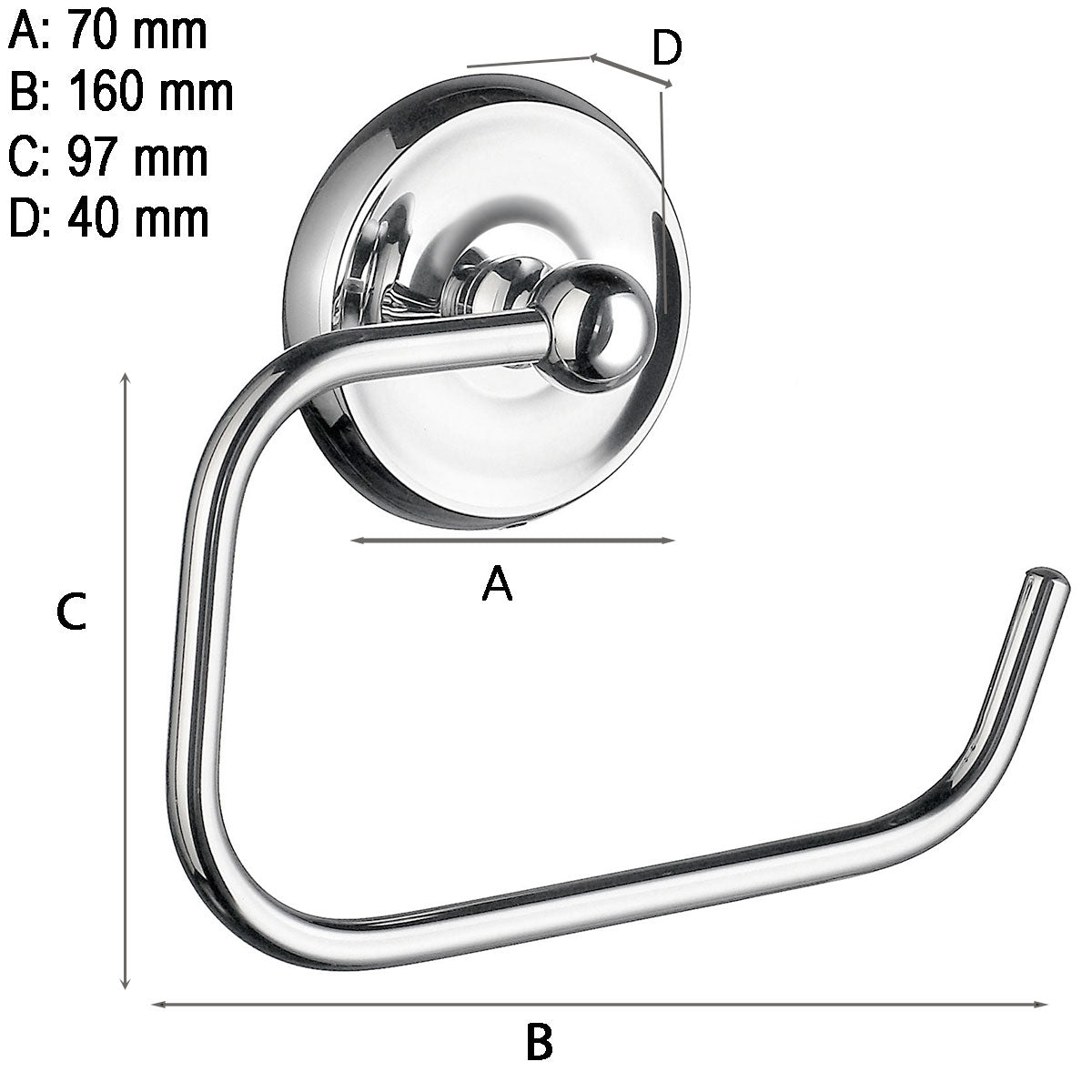 Toiletpapirholder Smedbo Villa Krom Blank