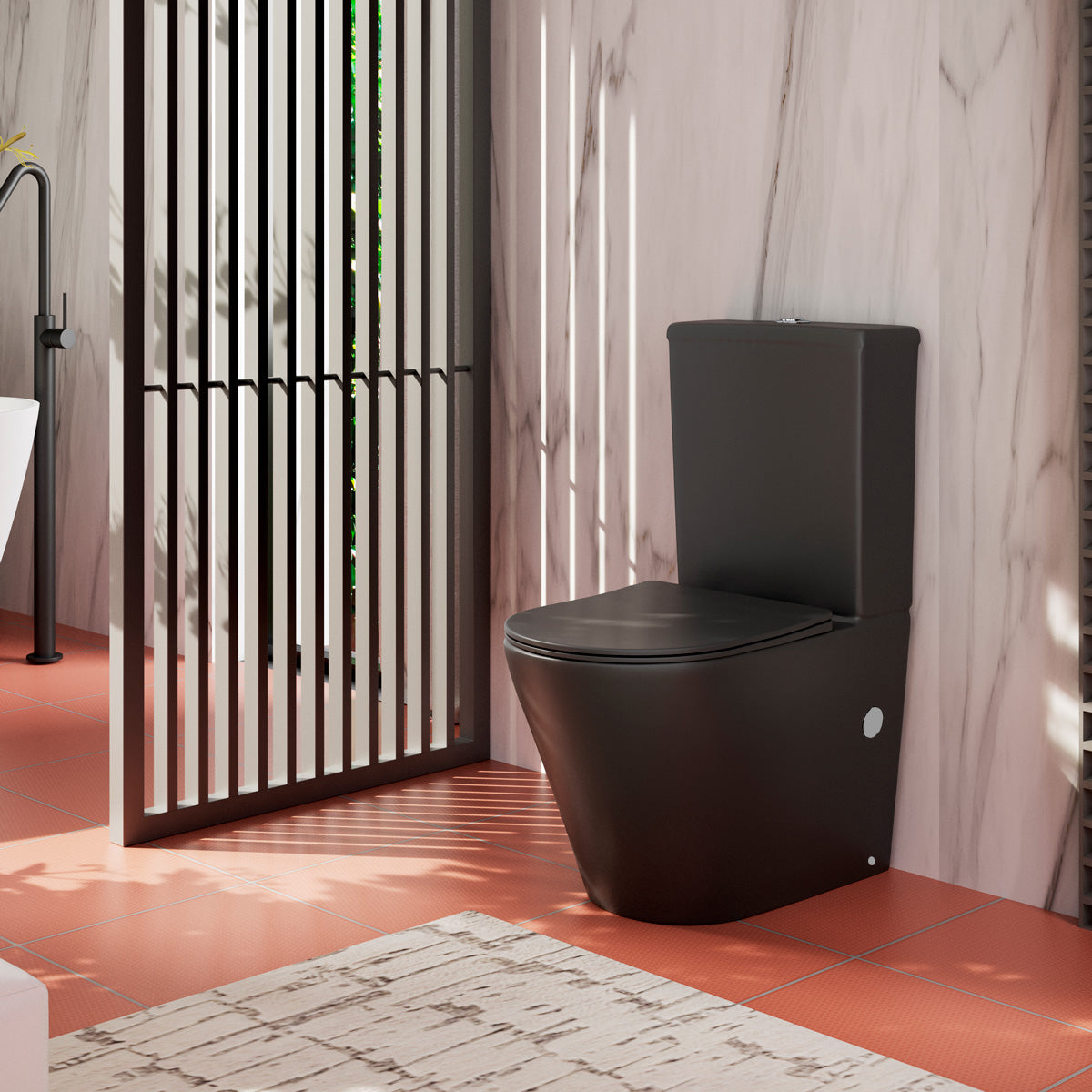 Toiletstol Tenfors Sanitario Sort Mat