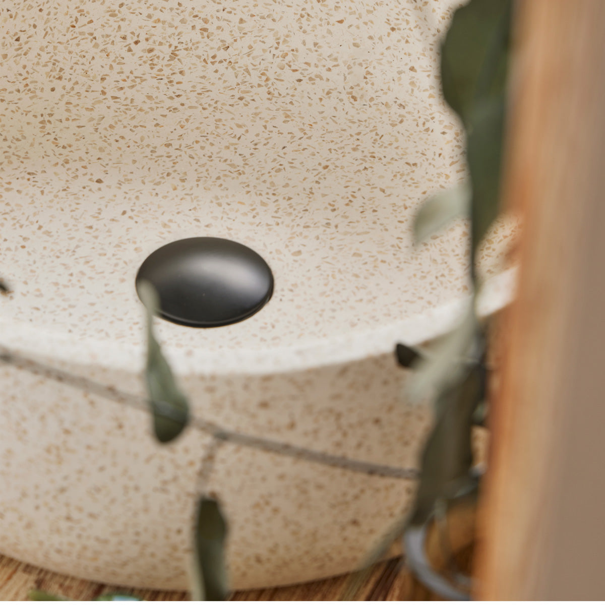 Håndvask Terrazzo Vit 39x39x14 cm