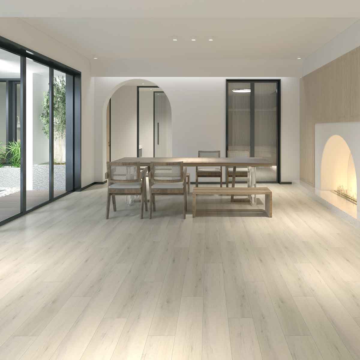 Prøve Vinylgolv SPC Sapin White, 1-stav