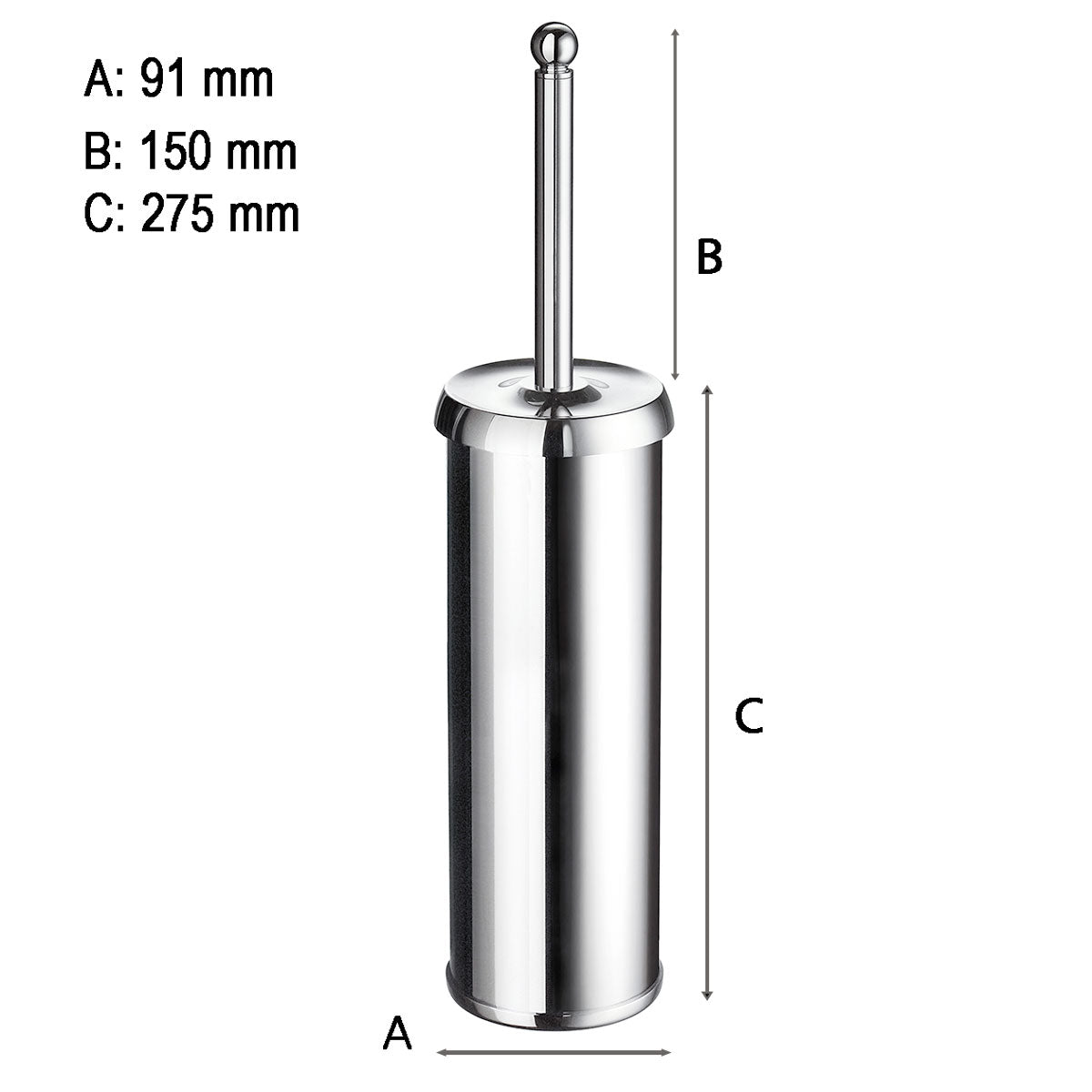 Toiletbørste Smedbo Villa Krom Blank
