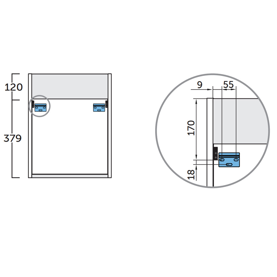 Badeværelsesmøbel Sæt Tenfors Stella 40 cm Hvid mat med spejl
