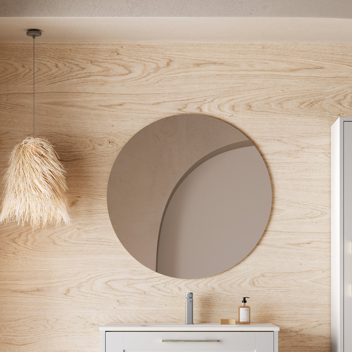 Badeværelsesspejl Rund 80 cm Tenfors Luna