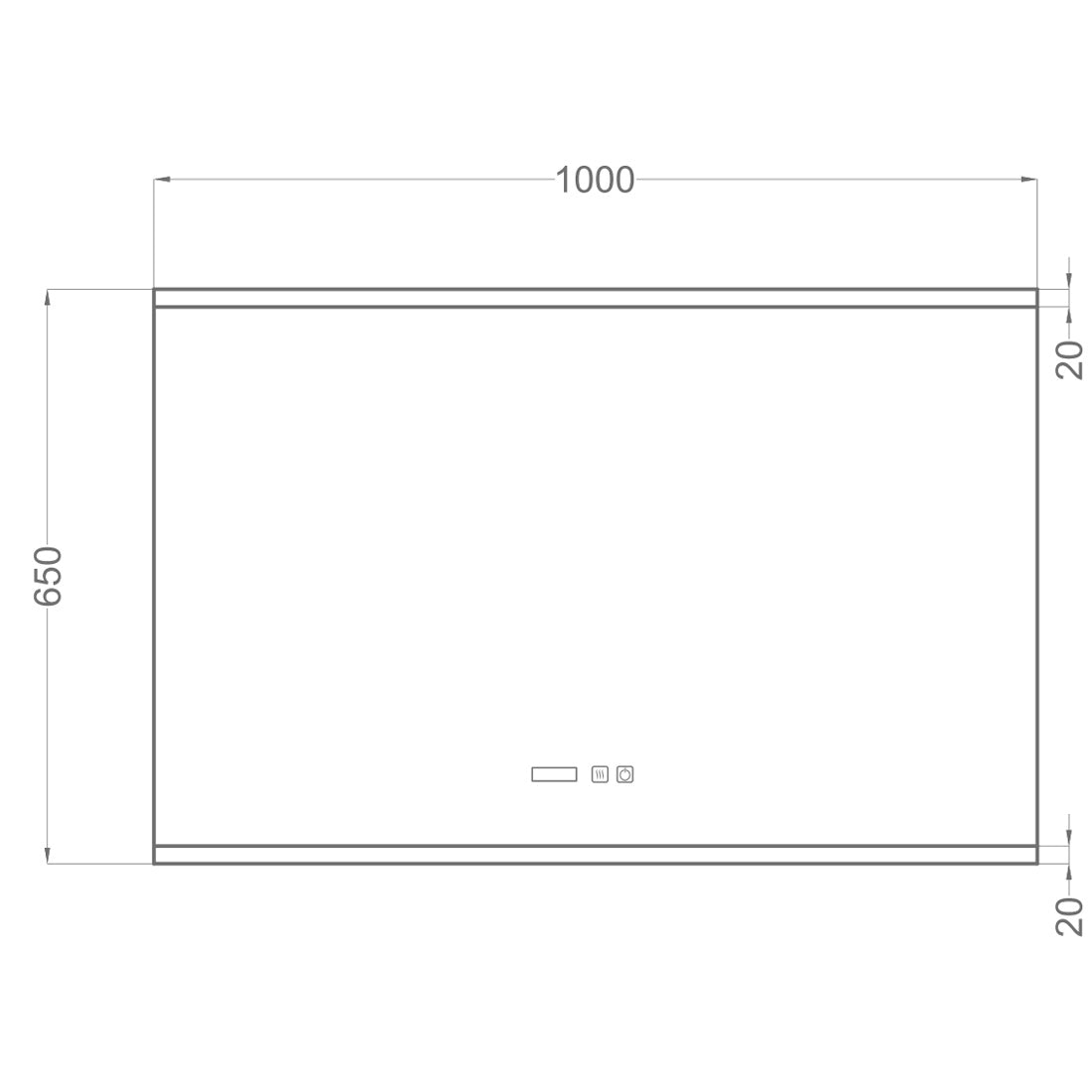 Badeværelsesspejl Dugfri LED med Bluetooth 100x65 cm Tenfors Spoty