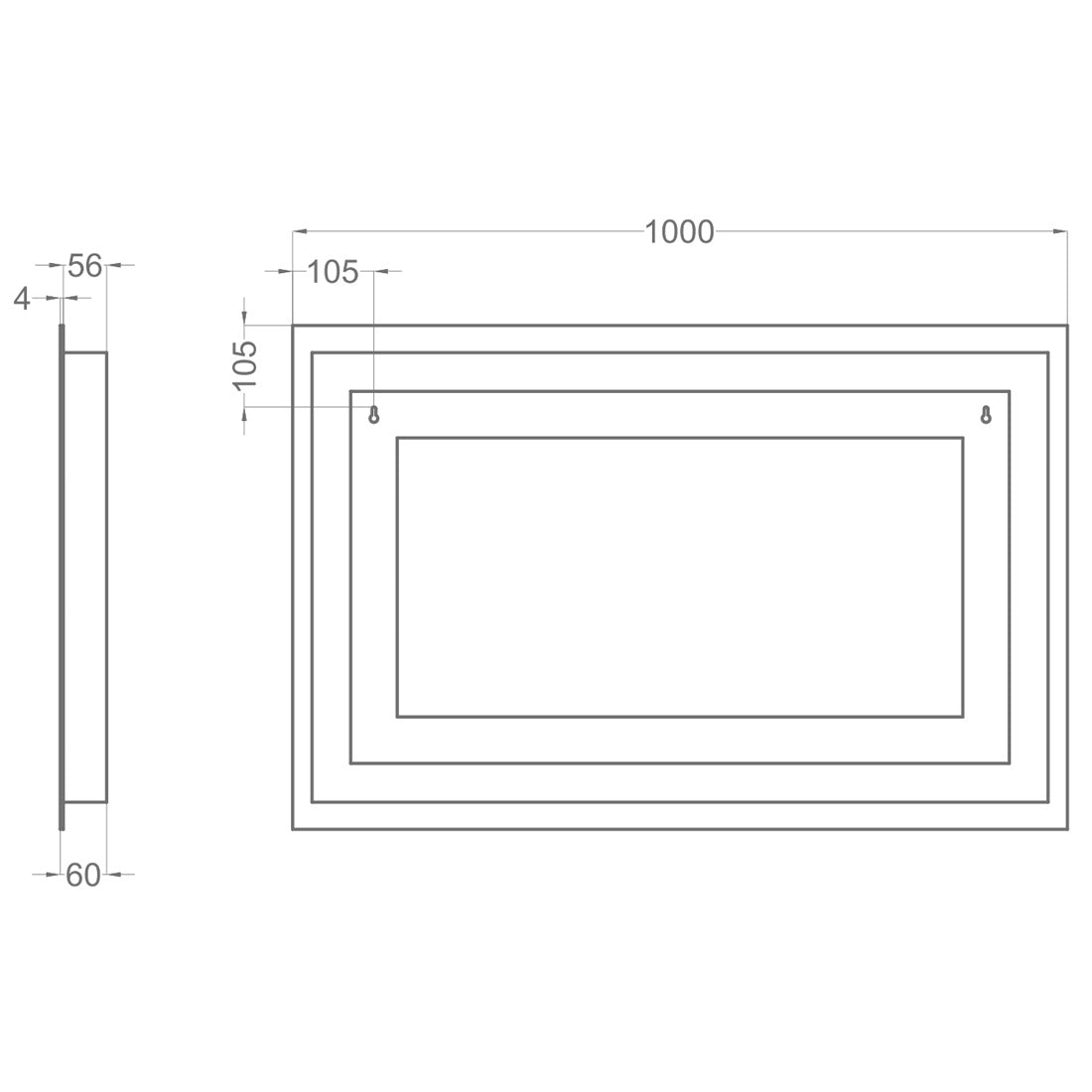Badeværelsesspejl Dugfri LED med Bluetooth 100x65 cm Tenfors Spoty