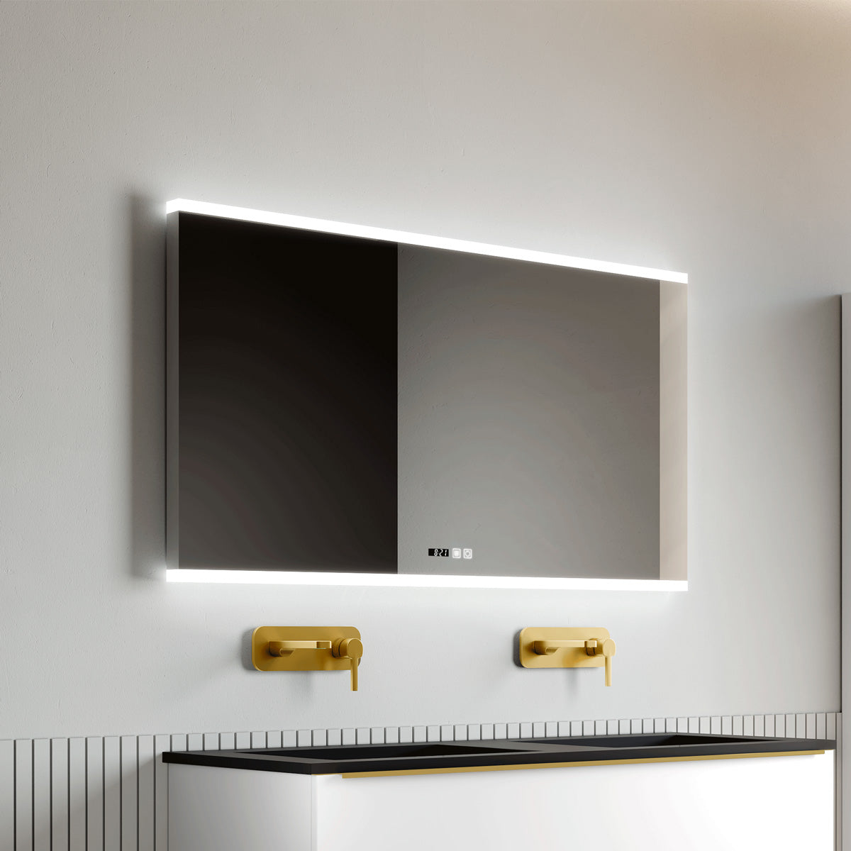 Badeværelsesspejl Dugfri LED med Bluetooth 120x65 cm Tenfors Spoty