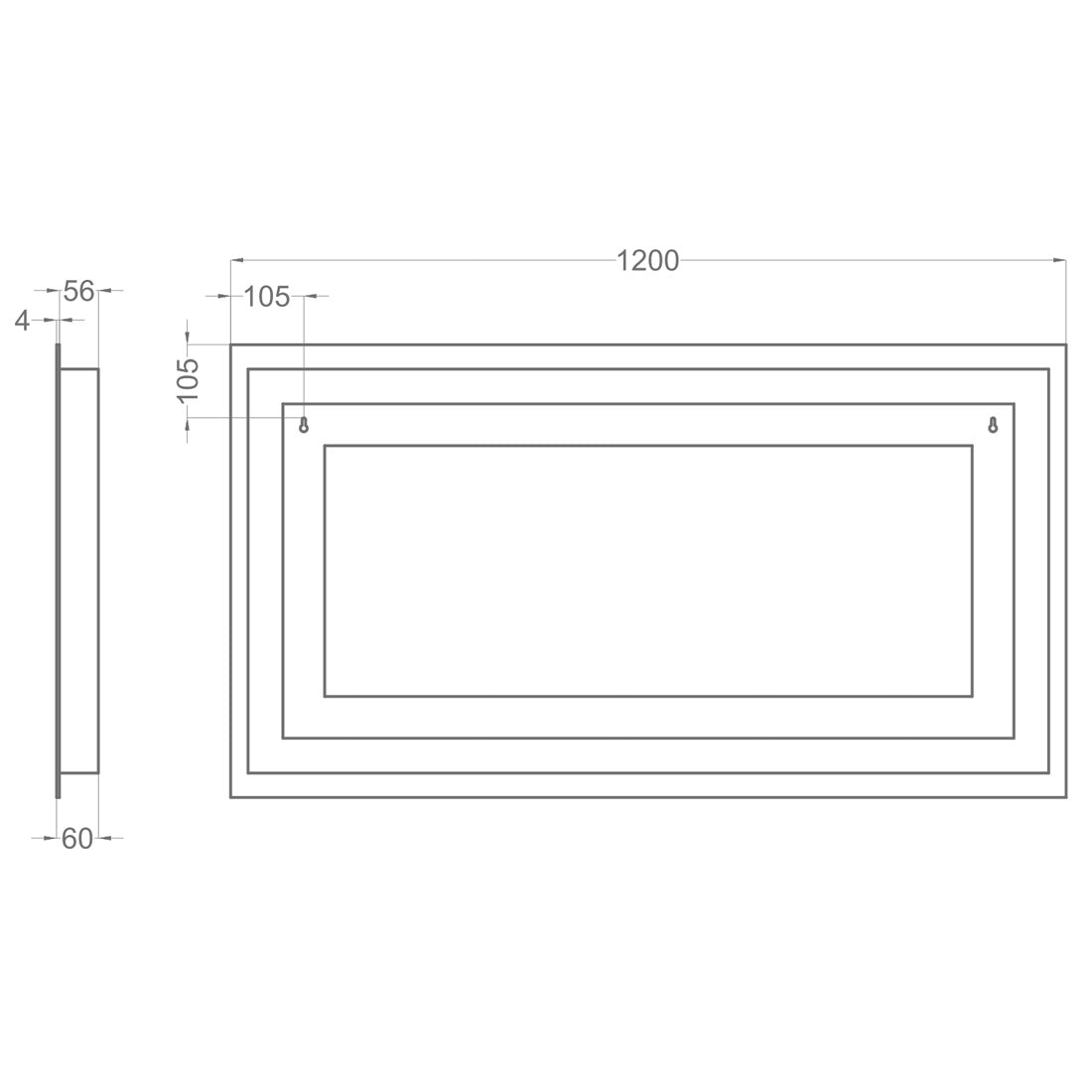 Badeværelsesspejl Dugfri LED med Bluetooth 120x65 cm Tenfors Spoty