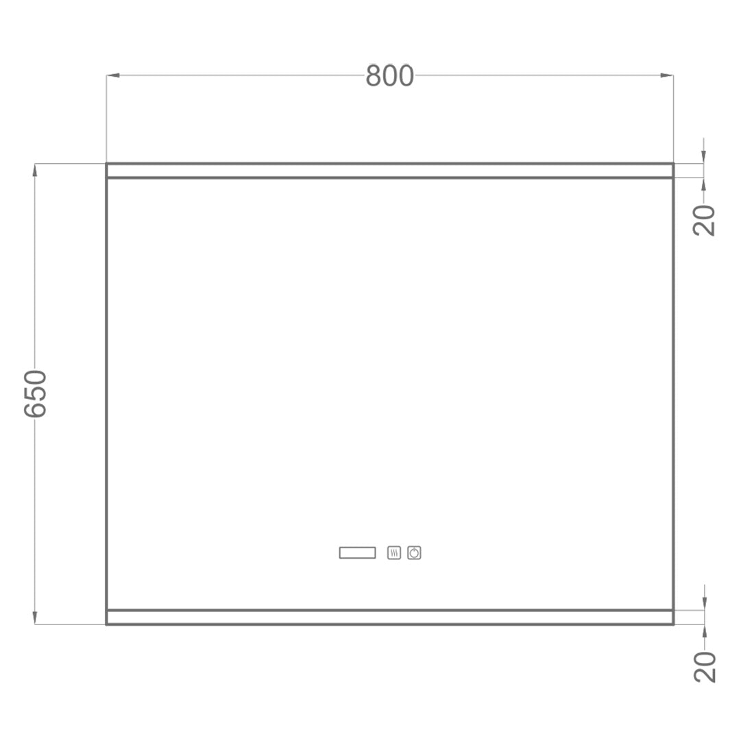 Badeværelsesspejl Dugfri LED med Bluetooth 80x65 cm Tenfors Spoty