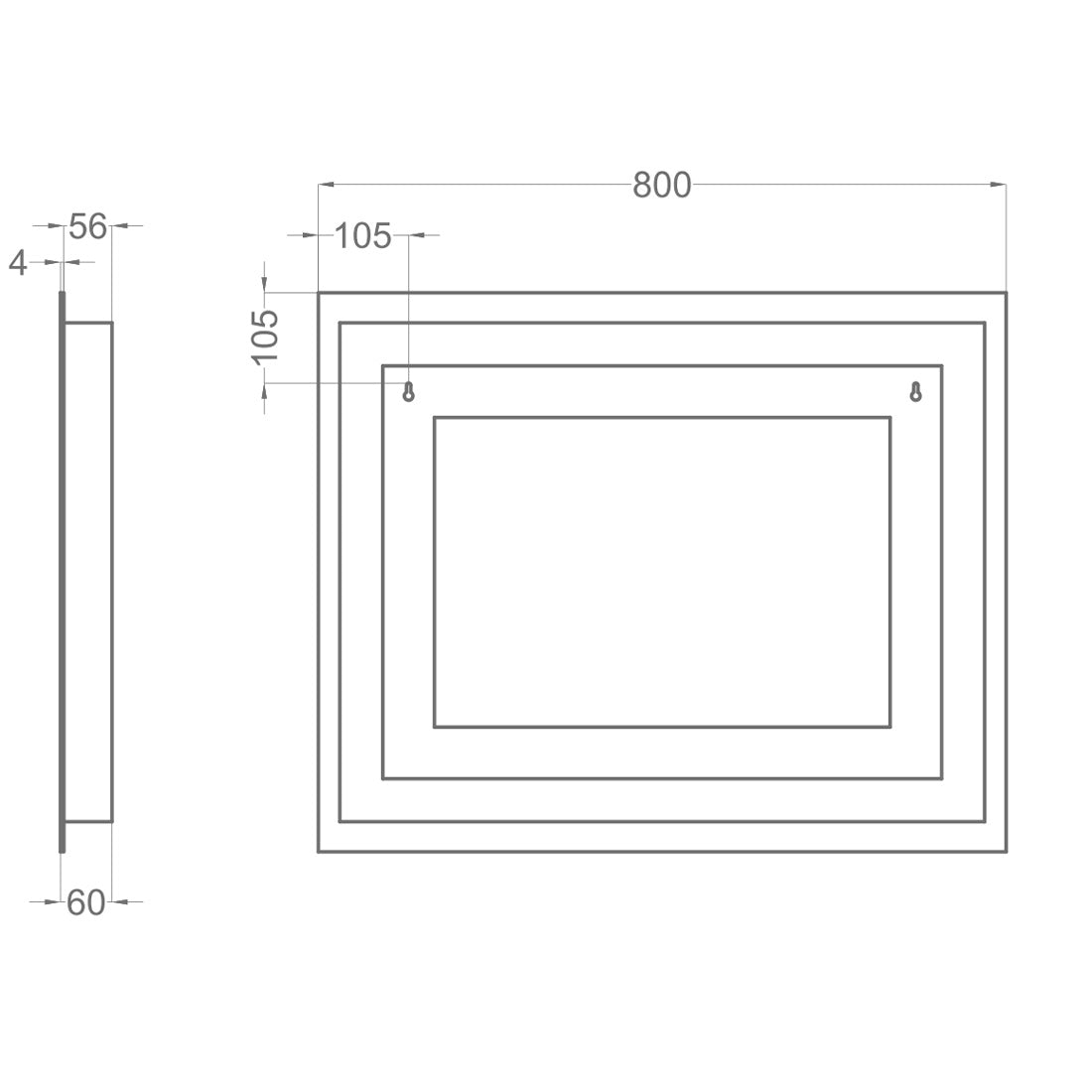 Badeværelsesspejl Dugfri LED med Bluetooth 80x65 cm Tenfors Spoty