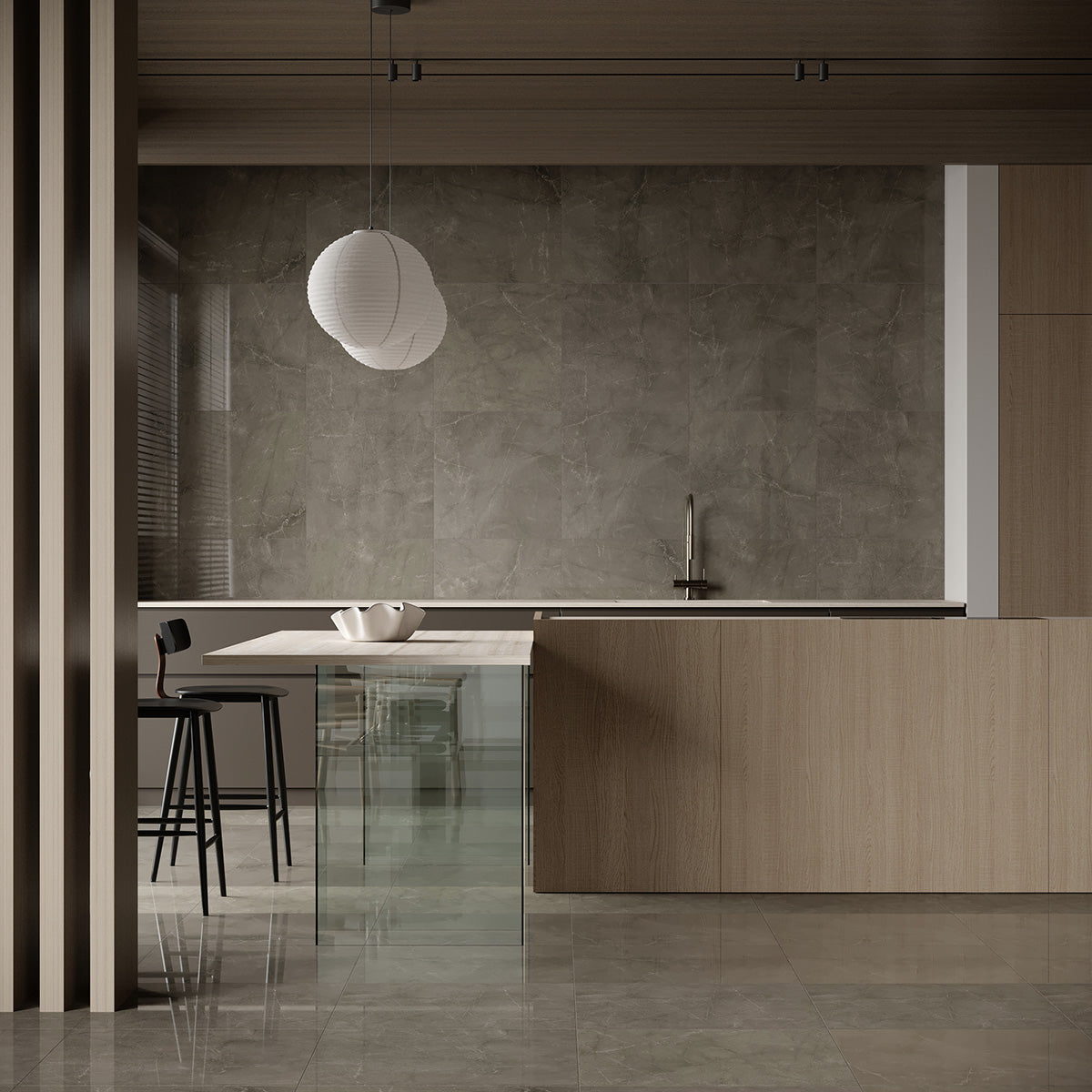 Klinker Belizza Warm Grey Marmor Blank 60x60