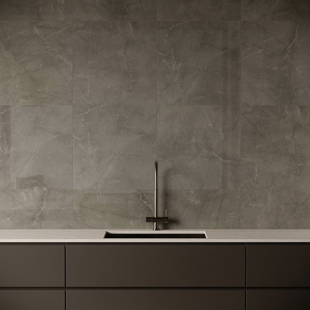 Klinker Belizza Warm Grey Marmor Blank 60x60