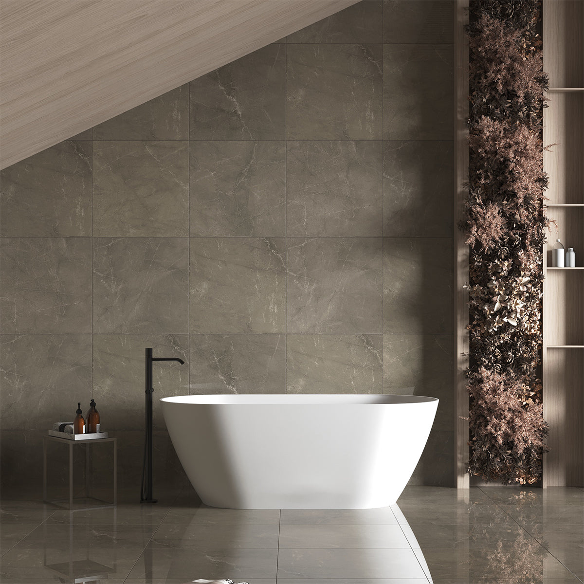 Klinker Belizza Warm Grey Marmor Blank 60x60