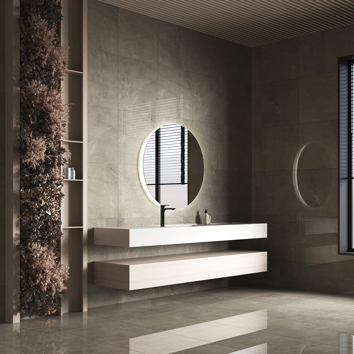 Klinker Belizza Warm Grey Marmor Blank 60x60