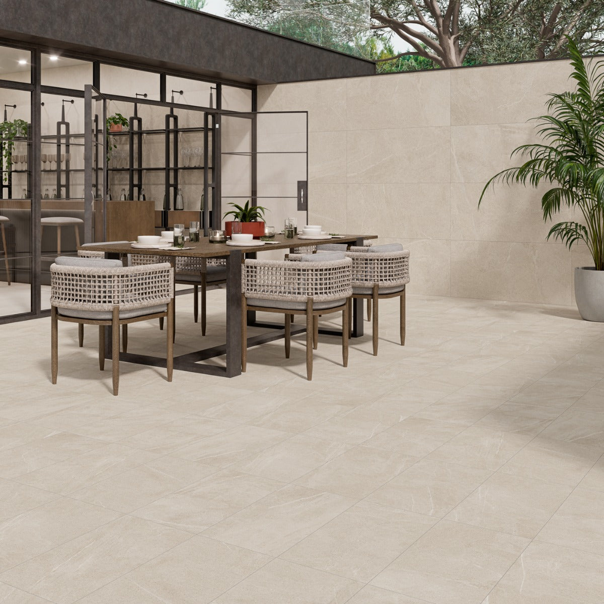 Klinker Bellevue Ivory Marmor Mat 120x120