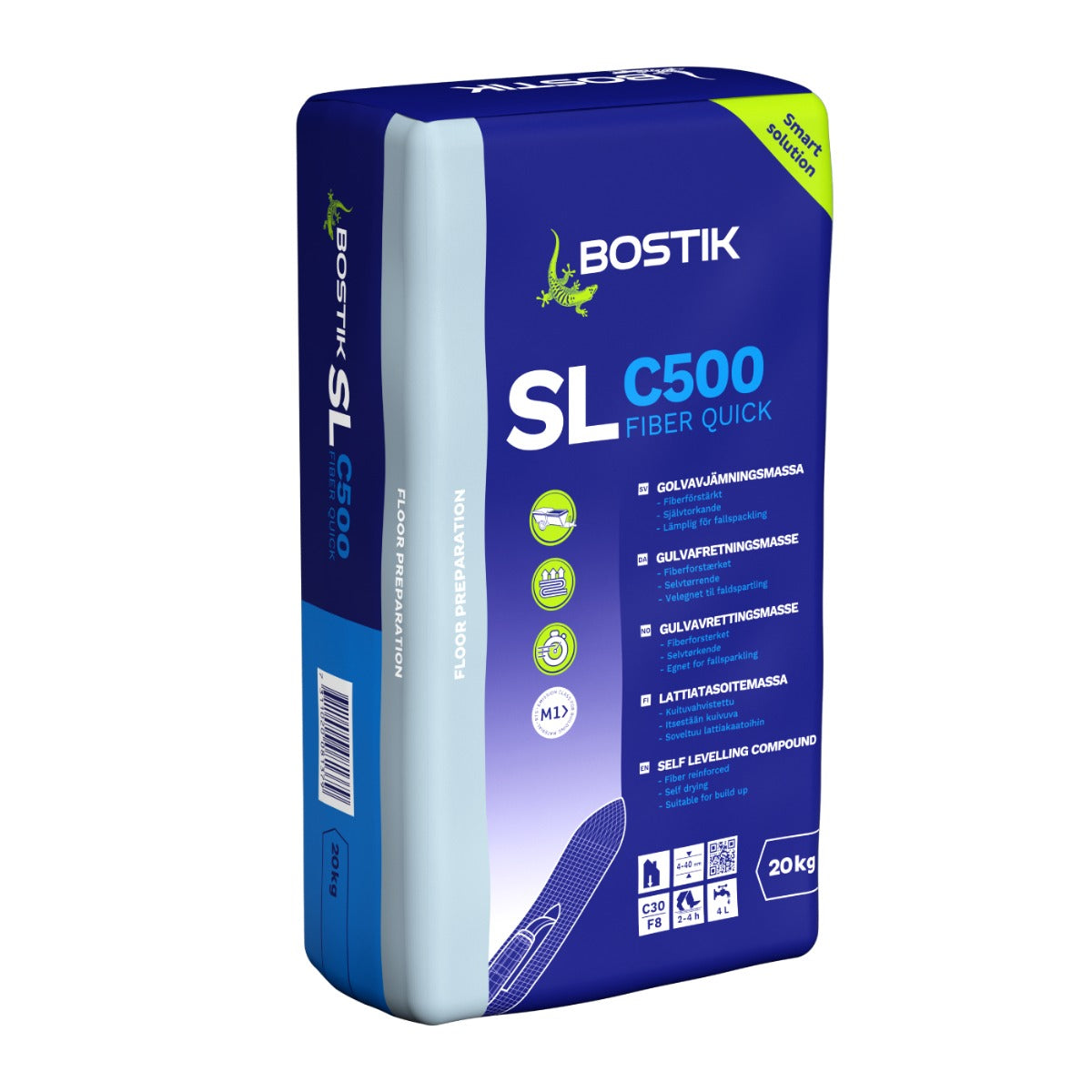 Selvnivellerende Spartelmasse Bostik SL C500 Fiber Quick 20kg