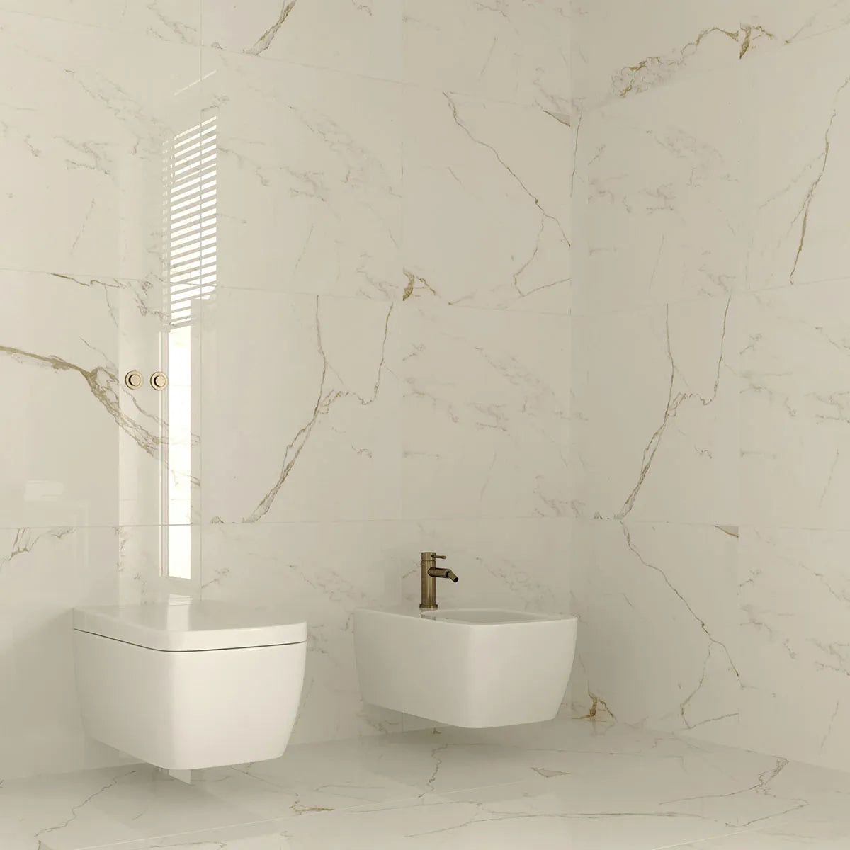 Klinker Carrara Gold Marmor Blank 60x60